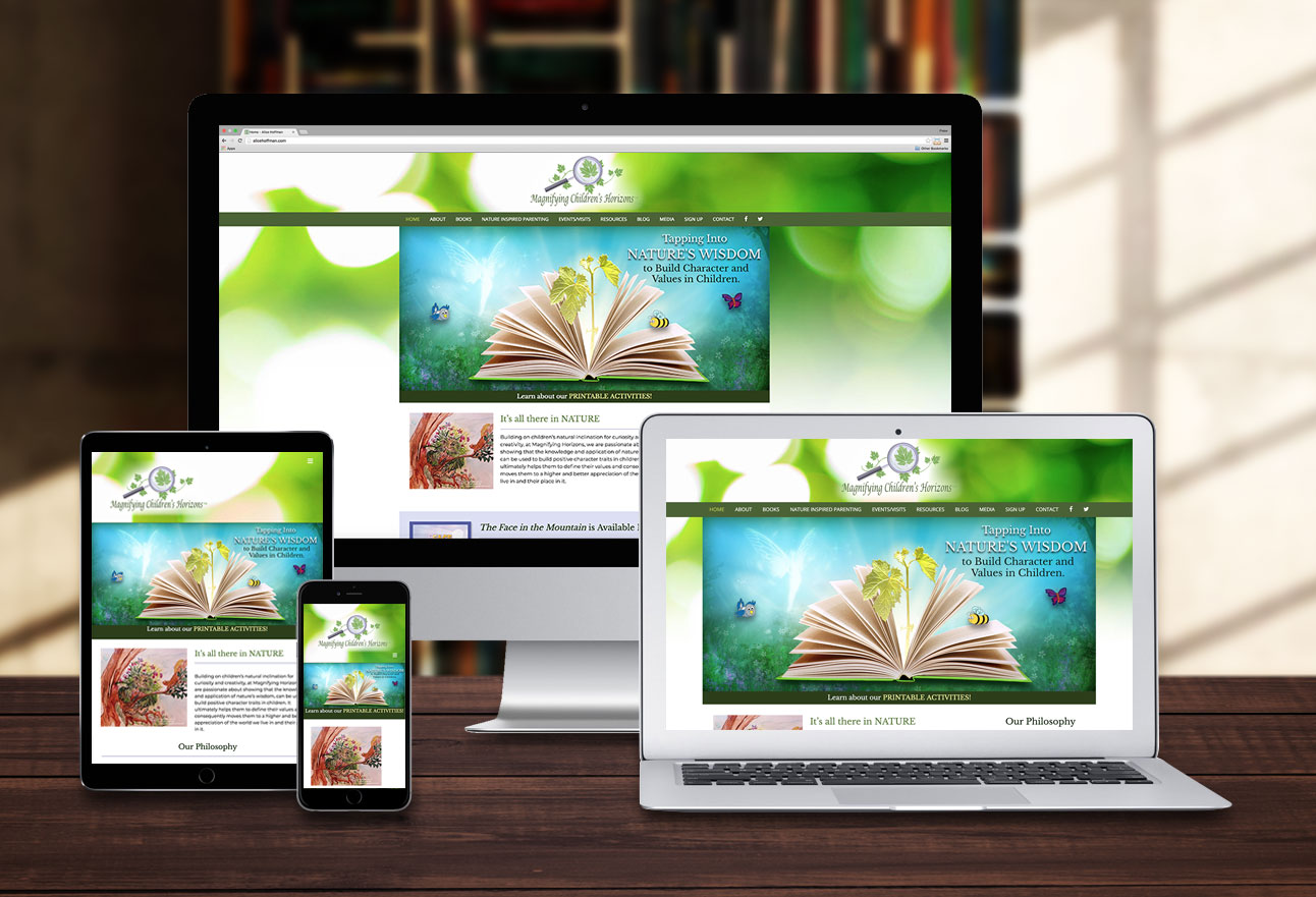 Magnifying Children's Nature™ website, Design, Web Development Plus Branding Services